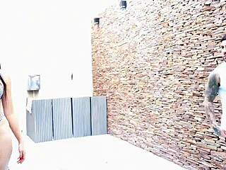 caught him fucking my brunette bestie - crazy threesome with petite 18+ latina blonde big tits double blowjob rough sex