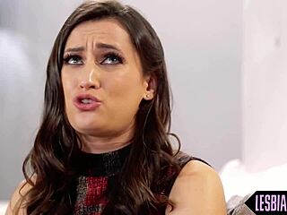 glamcore lesbian babe rubs intimately with her girlfriend outdoors