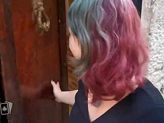 seductive cum walk in public nightclub with dancing and hardcore action