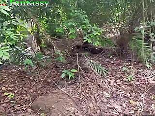 African ebony latina pornstar caught fucking hardcore in the bush with amateur BBC hunter. She squirts wildly during deep doggystyle pounding.