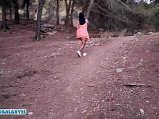 Oh god, can this stranger really fuck me hard in the forest for a public outdoor creampie?