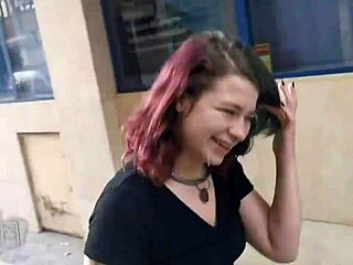 seductive cum walk in public nightclub with dancing and hardcore action