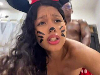 Minnie Mouse Wanted Cheese But Got Intense Encounter With Cock In Pussy On Halloween