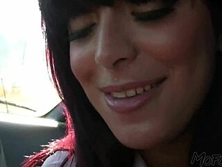 Real amateur homemade sex video contrasts intense blowjob with rough anal pounding for waitress