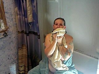 Pierced Nipples Bbw Milf Enjoys Shower Time With Dildo Toy Leading To Intense Squirting Orgasm