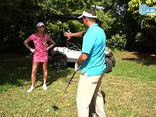 Big Tits Teen Golfer Caught Masturbating Wet Pussy on Public Course