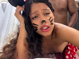 Minnie Mouse Wanted Cheese But Got Intense Encounter With Cock In Pussy On Halloween