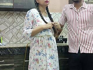 Desi jija sali enjoy romantic kitchen sex with dirty hindi talk, hardcore doggystyle, and dripping pussy action