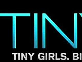 Tiny Asian spinner rides big cock missionary