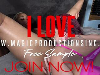 Oh Wow! Sexy Lesbian Sleepover Turns Into Hot Interracial Action!