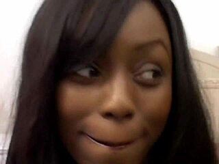 Ebony beauty with big natural tits exposed