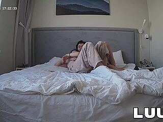 Luuv Alice and Lucien ignite wild passion with tattooed bodies in homemade bedroom sex reality show