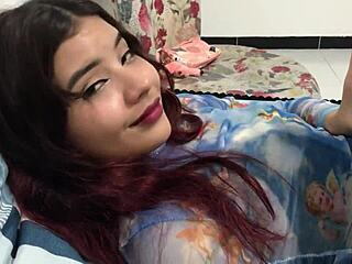 Horny stepsister takes cum in mouth after intense ride