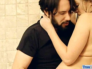 Woman enjoys steamy bath time adventure