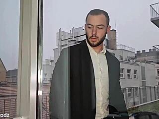 Kristina Grace, the slutty employee, endures rough DAP and DP from her boss and colleague.