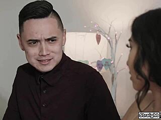 Daring Petite Asian Sucks Cock