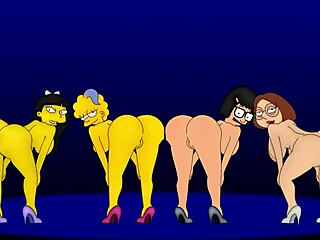 Rule 34 Lisa Simpson Tina Belcher Amy Wong Dancing!