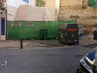 seductive cum walk in public nightclub with dancing and hardcore action