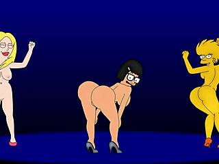 Rule 34 Lisa Simpson Tina Belcher Amy Wong Dancing!