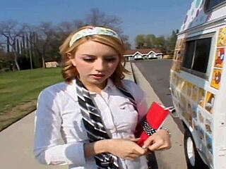 Oh Wow Lexi Belle Gets Pounded Hard by That Ice Cream Guy with Cum Swapping Action!