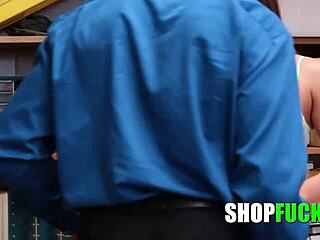 hey that naughty teen got caught stealing panties and fucked hard in the shop