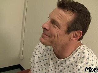 Hey doctor, why are you sucking my cock so eagerly with those big tits bouncing?