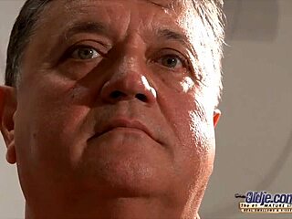 Sexy Redhead Pierced Tongue Sucks Old Man Cock Before Doggystyle Fuck And Cum Swallow