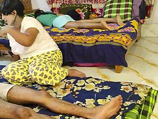 Threesome Action As Big Ass Girl Fucks Horny Neighbors Hanif Adori And Nasima At Home