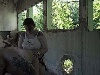 Come on, let's dance while I peg you Russian style in this outdoor heat