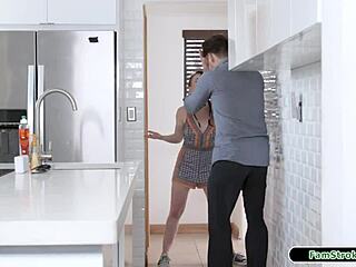 horny teen grabs big cock in steamy shower for deepthroat fun