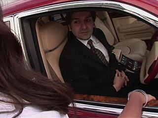 Hot slut in fishnets SUCKS dick then gets her shaved PUSSY reamed with facial cumshot!