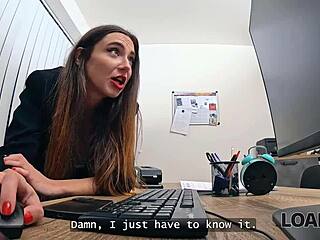 I slipped my finger in her mouth to keep our office cheating secret