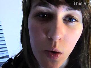 stepdaughter jealous of new girlfriend! mouthful cum swallow facial from amateur teen roleplay with braces!