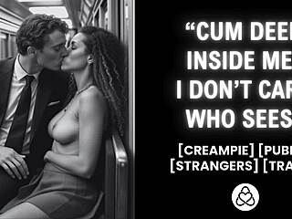 she rides my dick in the train feeling so horny as solo traveler exhibitionist with amateur creampie