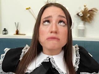 Pretty Mary in Maid Uniform Has Hardcore Sex