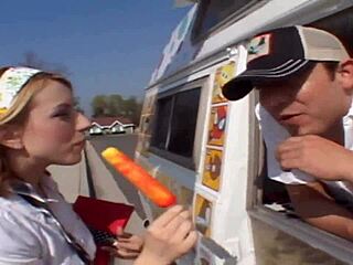Oh Wow Lexi Belle Gets Pounded Hard by That Ice Cream Guy with Cum Swapping Action!