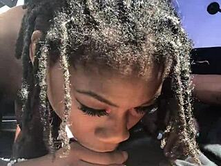 Whoa, check out hazel grace deepthroating a stranger's big cock in the car with wild pov action 🔥