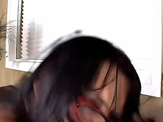 Eva Angelina keeps her glasses on during this hard driving one on one scene with deepthroat and ass licking