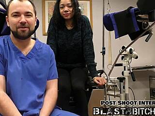 Yasmine Woods Shaved Pussy Blasted with Cum in Missionary Close Up