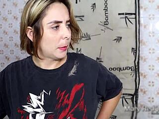 Blonde milf with big natural tits takes interracial monster cock deep