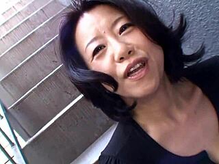 Asian Brunette Junko Sakashita Flashes Boobs on Street