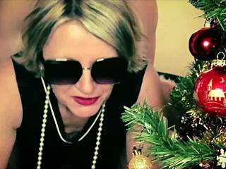 Surprise Dry Sodomized While Hanging Balls On Christmas Tree In Amateur Homemade Roleplay With Big Cock Anal Creampie