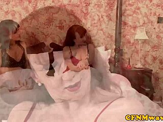 Femdom Milf Red And Pal Make Guy Cum In Humiliating Group Handjob