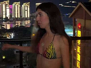 pool girl gets stranger off quick in hotel - wild! 😏💦