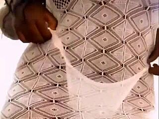 ebony beauty showcases impressive curves