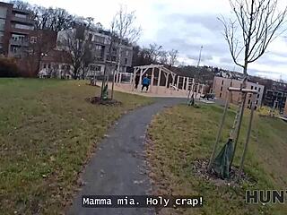 hunt4k tells how hot european athlete with perfect body got picked up on street and fucked cowgirl in strangers car while boyfriend watched