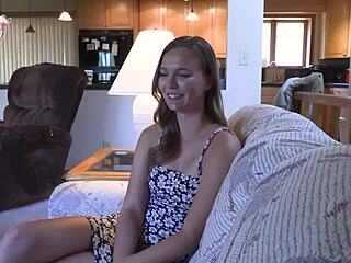 Seth brogan fucks couch-surfing nympho stella sedona with wet pussy licking and creampie finish