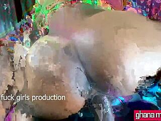 Oh man, young ebony babe with juicy pussy getting examined and fucked hard... yeah