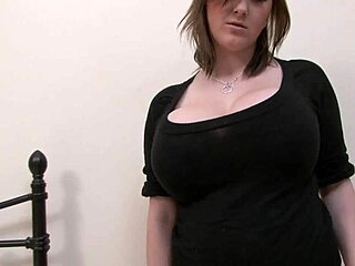 hey, what new clothes is this curvy busty woman showing off?