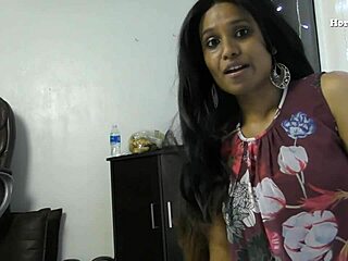 An Indian woman guides a young man through a jerk off instruction session with hindi audio